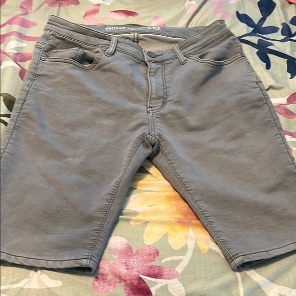 Vintage Genes Black grey super stretch long shorts. - Picture 1 of 6